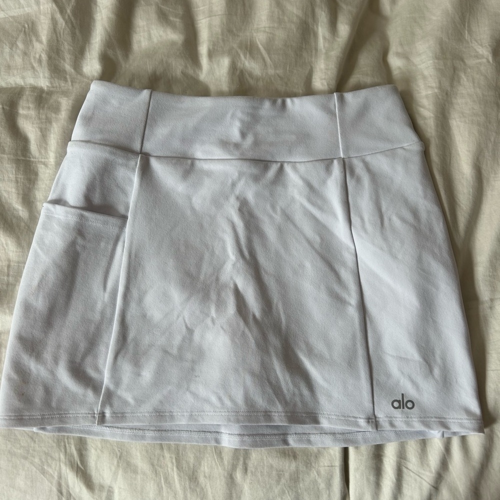 ALO Yoga White Mini Skirt